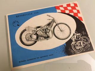 Vintage Speedway Fis Polish Motorcycle Racing Barn Find Part Rare Early Brochure