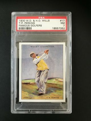 1930 W.  D.  & H.  O.  Wills Famous Golfers: T P Perkins 17 Psa Grade 7