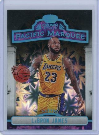 Lebron James 2018 - 19 Panini Crown Royale Pacific Marquee Insert 24 Ssp Lakers