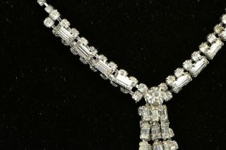 Vintage Signed WEISS Art - Deco Crystal & Rhinestone Necklace 3