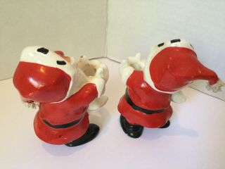 Vintage Kreiss Psycho Crazy Santa Candleholders.  Japan 2
