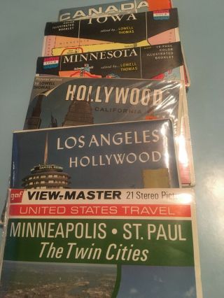 Vintage Viewmaster Reels 6 Cities And States Usa And Canada