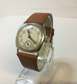 Omega Trench Military Solid Silver Hand Winding Vintage Watch Fully