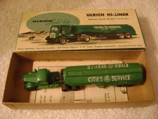 Old Ho Ulrich 1t1 Kenworth Cities Service Tanker Tractor Trailer Kit Built /box