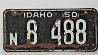 1950 Idaho License Plate Collectible Antique Vintage N 8 - 488
