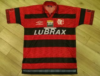 Rare Vintage Flamengo 1995/1996 Home Football Shirt 100 Years Special Edition