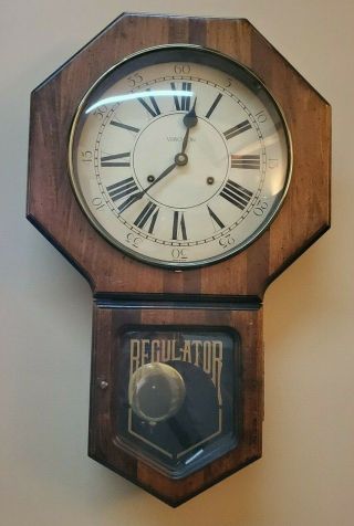 Vintage Verichron Regulator 31 Day Clock Harris Mallow Westminster Chime