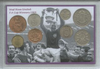 West Ham United (the Hammers) Vintage F.  A Cup Final Winners Coin Gift Set 1964