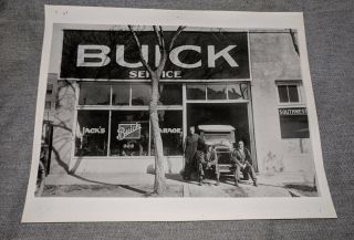 Buick Service Jacks 322 Garage Dealer Vintage Black And White Photo Picture