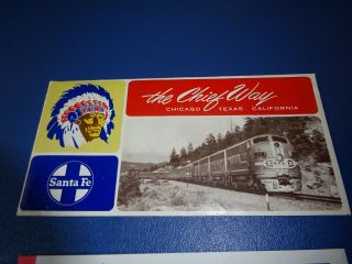 1970 Santa Fe The Chief Way Railroad Ticket and Envelope 2