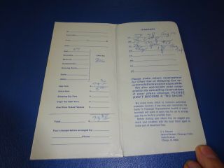 1970 Santa Fe The Chief Way Railroad Ticket and Envelope 3