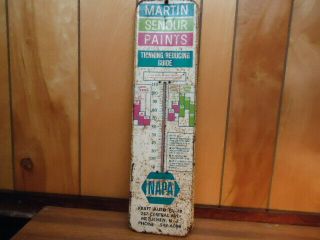Vintage Napa Thermometer - Martin Senour Paints
