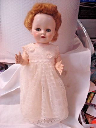 Vintage Pedigree Doll Hard Plastic Made In England Walk & Talk Not