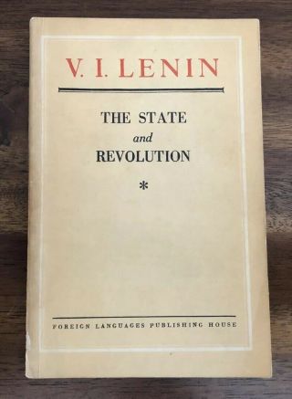 State And Revolution By V.  I.  Lenin (paperback) Cold War Era Russian Printed