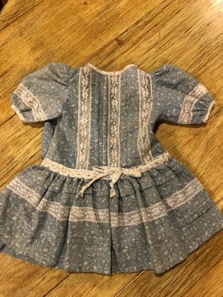 Antique Cotton & Lace Doll Dress For German Or French Doll