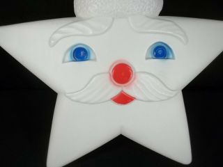 Santa Face Star Blow Mold Union Products 1991 Vintage 15 Inch 3