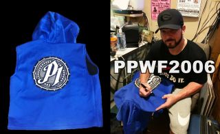Wwe Aj Styles Ring Worn Hand Signed Survivor Series Blue Vest With Proof And