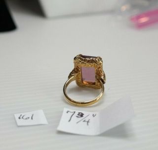 161 Vintage Sarah Coventry Cocktail Ring Amethyst/Gold Size 7.  75 2