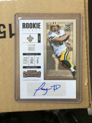 2017 Contenders Taysom Hill Rookie Ticket Auto Rc Card Ssp Hot B