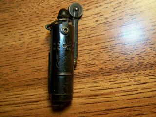 Vintage 1940s Ww Ii Bowers Sure Fire Cylinder Trench Lighter Shield Star