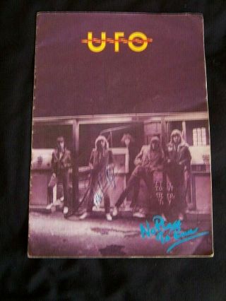 Ufo Vintage 1980 Autographed Tour Programme No Place To Run Heavy Metal Rock