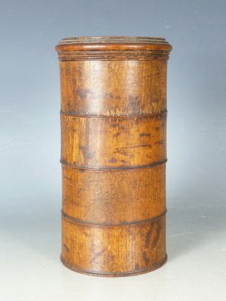 Antique Treen Fruitwood Spice Tower 19thc