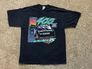 Vintage 1995 Brickyard 400 Nascar Racing T - Shirt Black Size Xl