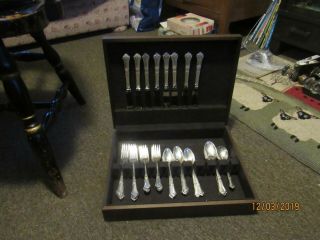 Vintage 42 piece sterling silver flatware set by State House in Stately pattern 2