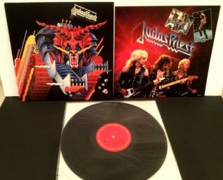Judas Priest - Defenders Of The Faith Lp Rare 1st Print Vintage Heavy Metal Vg,