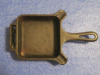Vintage Cast Iron Griswold Square Ash Tray w/ Match Holder 770 2