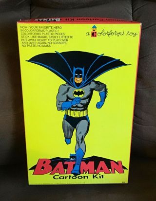 Batman Vintage Colorforms Cartoon Kit,  1966 Complete