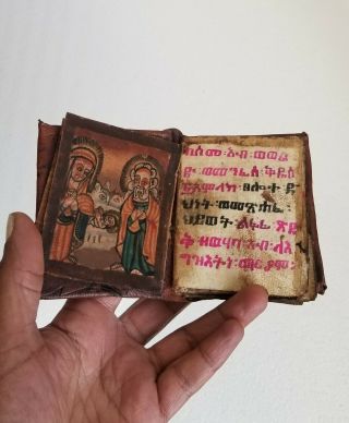 Antique Ethiopian Christian Handwritten Bible W/case Ge 