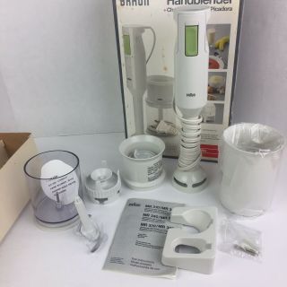 Classic Vintage 1990s Braun Hand Blender And Chopper Immersion Mr 370