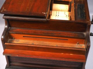 Antique 1888 Jubal Orchestrone Organette Music Crank Box W/organ Rolls