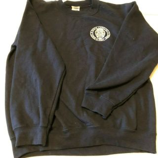 Vintage Nc North Carolina Dmv License And Theft Bureau Sweatshirt Navy Adult M