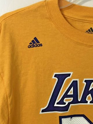 Men ' s adidas NBA Kobe Bryant Los Angeles Lakers 24 T - Shirt Jersey XL 3
