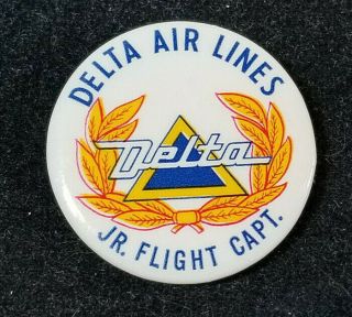 Vintage 1950s Delta Airlines Junior Flight Captain Pin Aviation