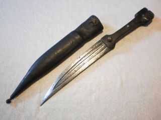 Antique Ottoman Dagger Islamic Khanjar Jambiya With Scabbard Fine Blade 19th C.