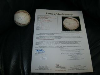 George Steinbrenner And Mrs.  Babe Ruth Autographed Baseball Jsa Certified Rare