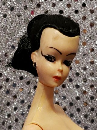 Vintage Bild Lilli Hong Kong Barbie Clone Doll Mini 7 Inch Raven Black Hair