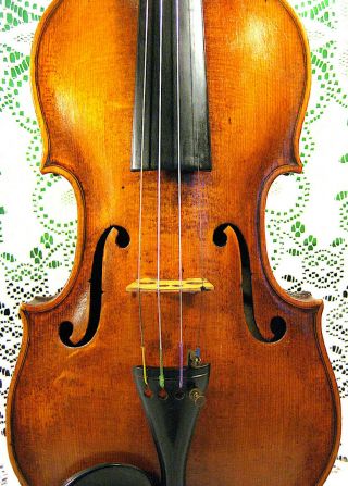 Stunning Old Antique 19th Century Violin 4/4 Gorgeous Tiger Flamed Wood No Crack