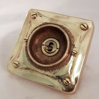 Vintage Industrial Bronze 1 Gang Faceplate (for Wall Boxes) - Bs En Approved