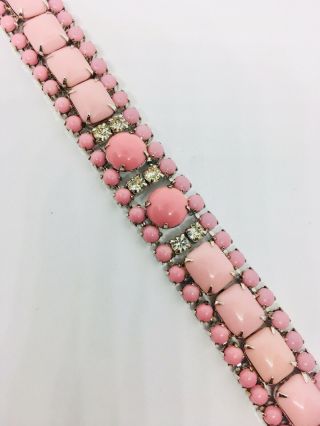 Fabulous Rare HTF Wirth of California Pink Rhinestone Bracelet Vintage Jewelry 3