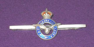 Vintage Wwii 1930/40s Sterling Silver & Enamel Raf Sweetheart Brooch Pin.