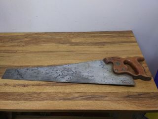 Vintage Henry Disston & Sons Hand Saw.
