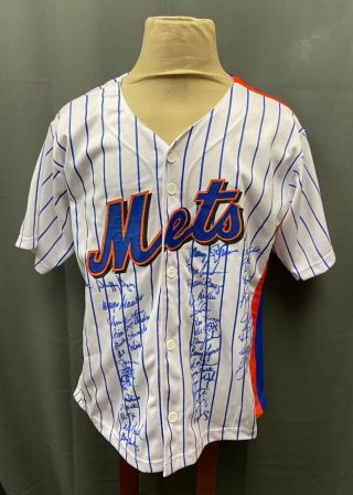1969 & 1986 Wsc Mets 41x Signed Jersey Tom Seaver Gary Carter Hof,  Psa/dna Loa