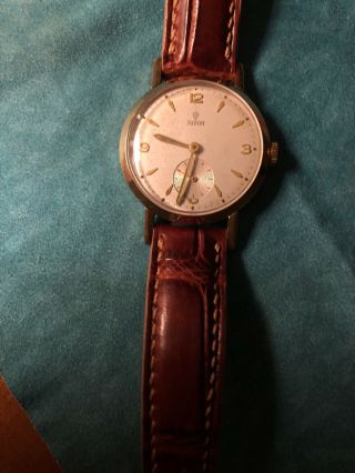 Solid Gold 9 Carat Mens Tudor Rolex Watch Vintage In $1,  800