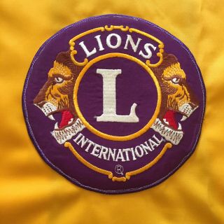 Lions Club International Vest X - Large Xl Large Patch On Back Vintage Purple Gold