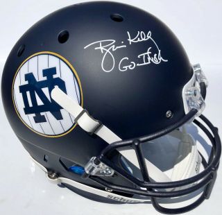 Brian Kelly Signed Notre Dame Irish Shamrock Series Football Helmet Psa/dna