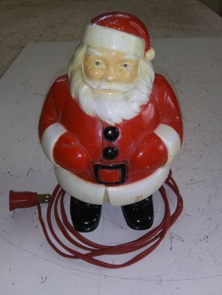 Vintage Antique Old Lighted Santa Claus General Product Hard Plastic Christmas